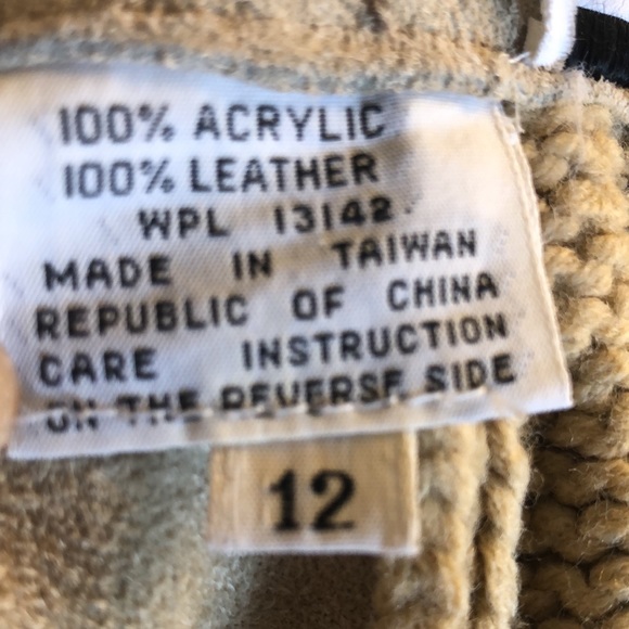 Vintage Ms. Today Crochet Suede Skirt Size 12 - Picture 8 of 11